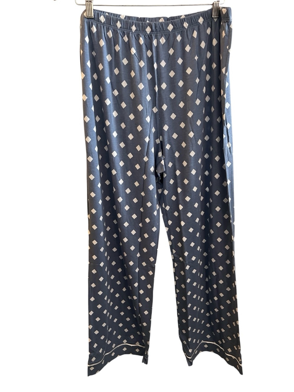 Cosabella Bella Pima Pajama Set 2X Blue Diamond Print Short Sleeve and Pants NWT - Picture 3 of 12